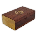 Kleine YinYang Holzbox mit Klappdeckel Aufbewahrungsbox 1